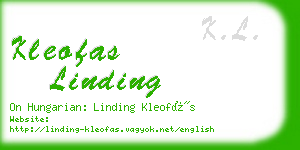 kleofas linding business card